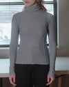 BASERANGE Turtleneck T-shirt sweater TTOMT series collection Organic cotton Portugal BAS-TTOMT-RB-SP25-BOW BLUE TTOMT-RI-000